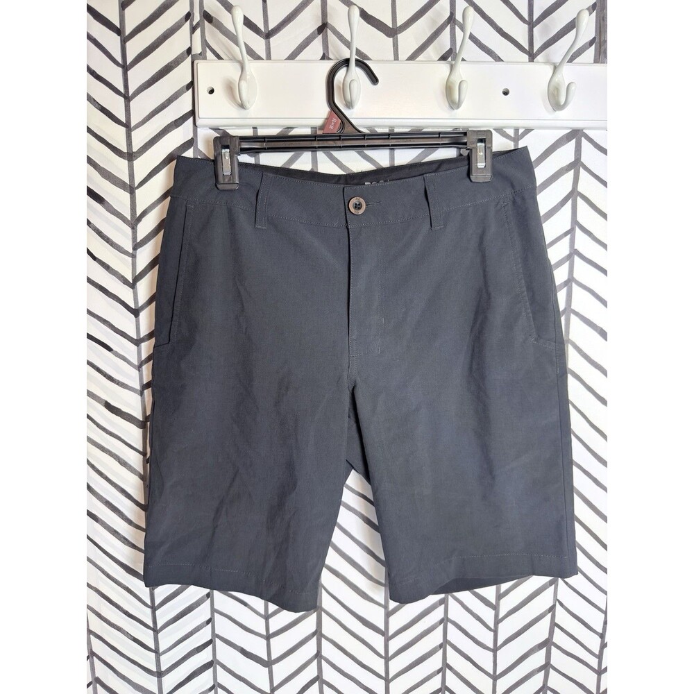 RSQ Black Mid Length Hybrid Above Knee Back Zipper Pocket Men’s Shorts 29 W 6001
